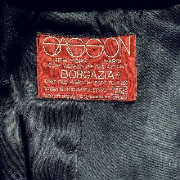Vintage Sasson Borgazia Plush Faux Fur Lined Coat Size 10 Made in USA ILGWU - Picture 8 of 10